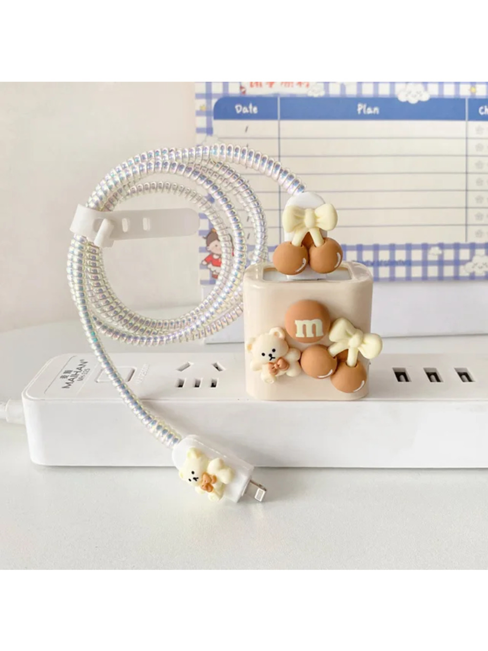 Cherry Bear Chocolate iPhone Charger Protector P25